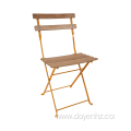 Wooden Top Steel Frame Foldable Chair